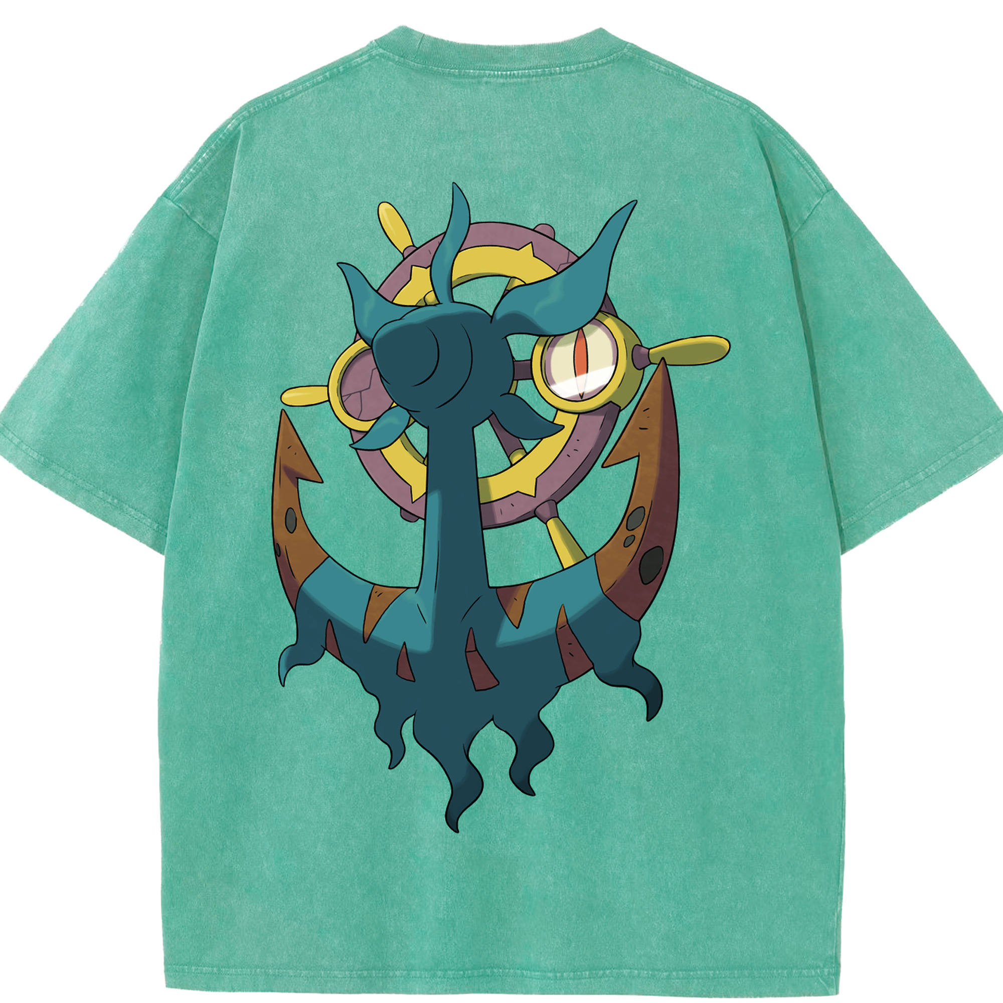 （画像用） ポケットモンスター Pokémon 綿100% ヴィンテージ風 半袖Tシャツ（背面プリント）
